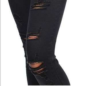 Empyre Tessa Shredded Black Skinny Jeans